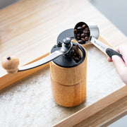 Portable wooden manual coffee grinder, view 7 - MRSLM