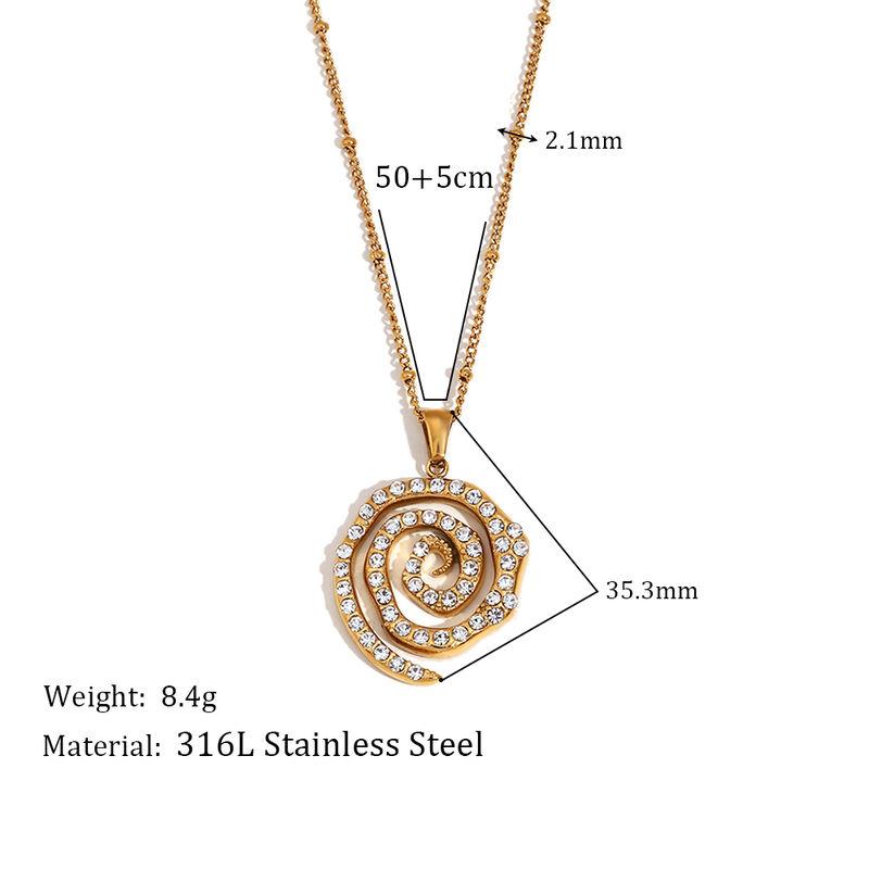 spiral pendant necklace, view 3 - MRSLM