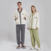 Women's plush panda print pajama set - MRSLM