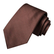 Coffee brown silk tie set, view 5 - MRSLM