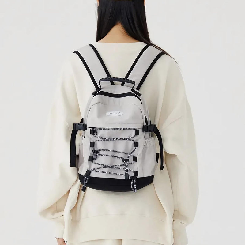 sporty casual nylon backpack, view 7 - MRSLM