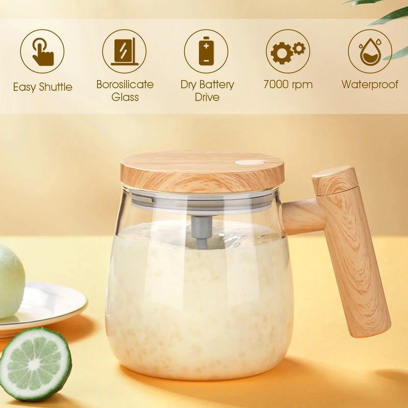 electric self stirring coffee mug, view 3 - MRSLM