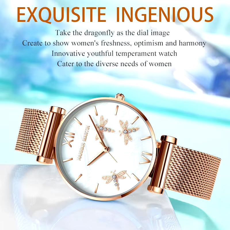 dragonfly design women's watch, view 7 - MRSLM