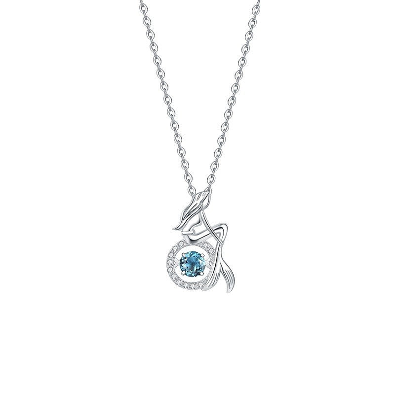 women's S925 silver topaz necklace, view 11 - MRSLM