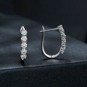 moissanite hoop earrings, view 5 - MRSLM