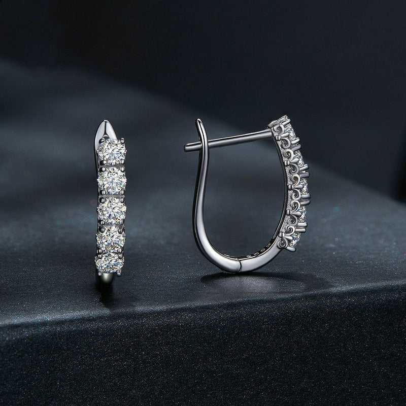 moissanite hoop earrings, view 5 - MRSLM