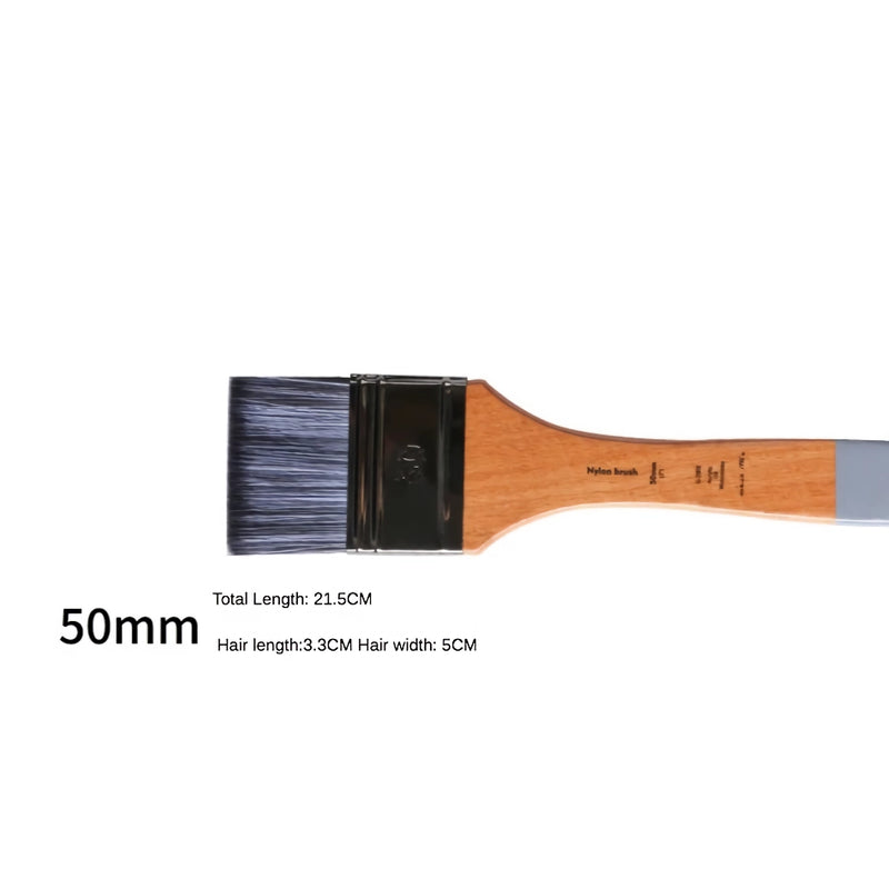 flat head nylon paint brush, view 4 - MRSLM