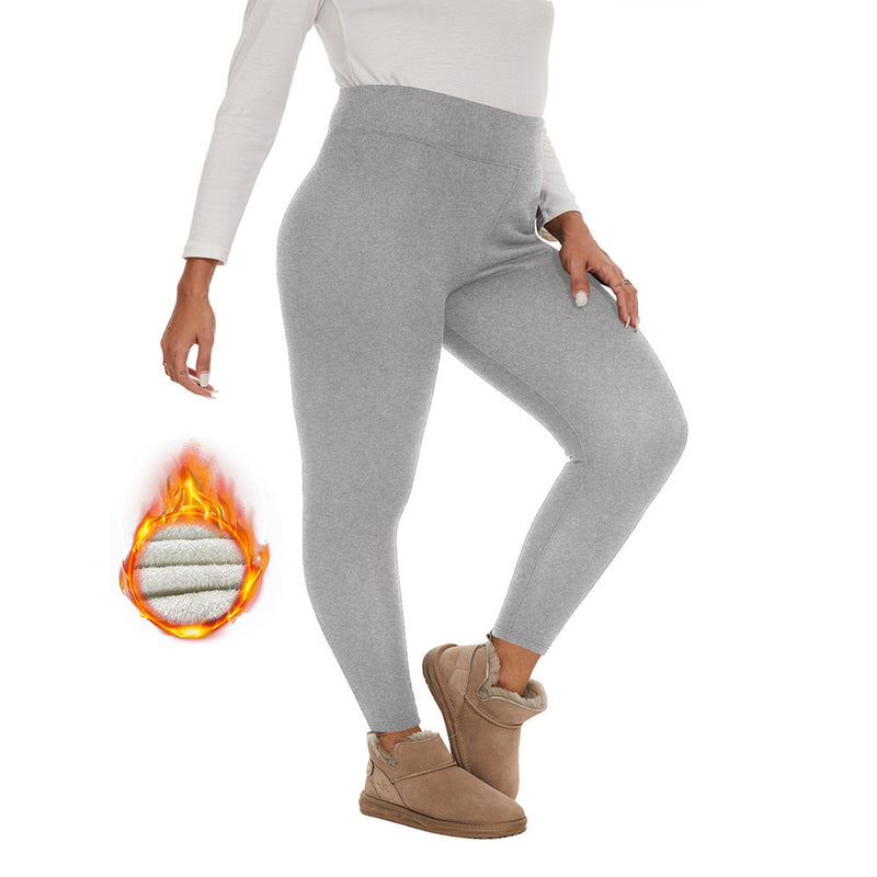 Women's plus size fleece-lined winter leggings, view 5 - MRSLM
