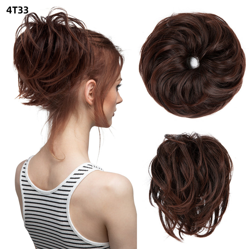 fluffy curly hair bun chignon, view 10 - MRSLM