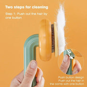 pumpkin pet grooming brush, view 4 - MRSLM