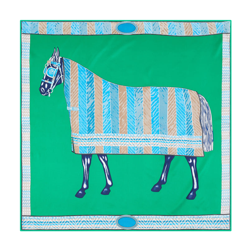 silk blend square scarf, view 5 - MRSLM