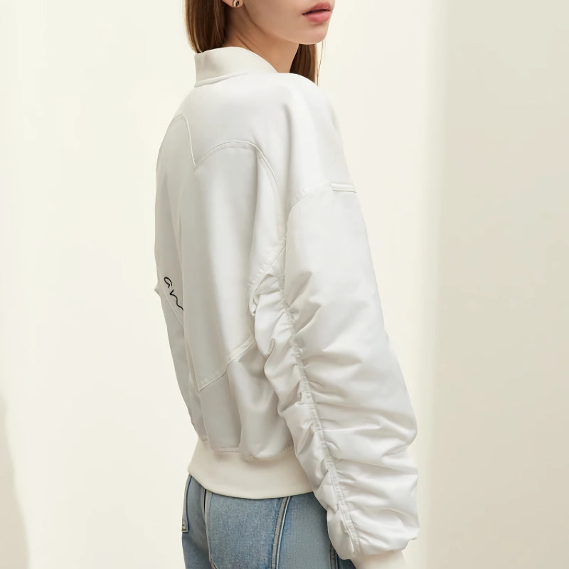 loose crewneck printed pullover, view 3 - MRSLM