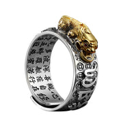 men's silver pixiu ring, view 5 - MRSLM