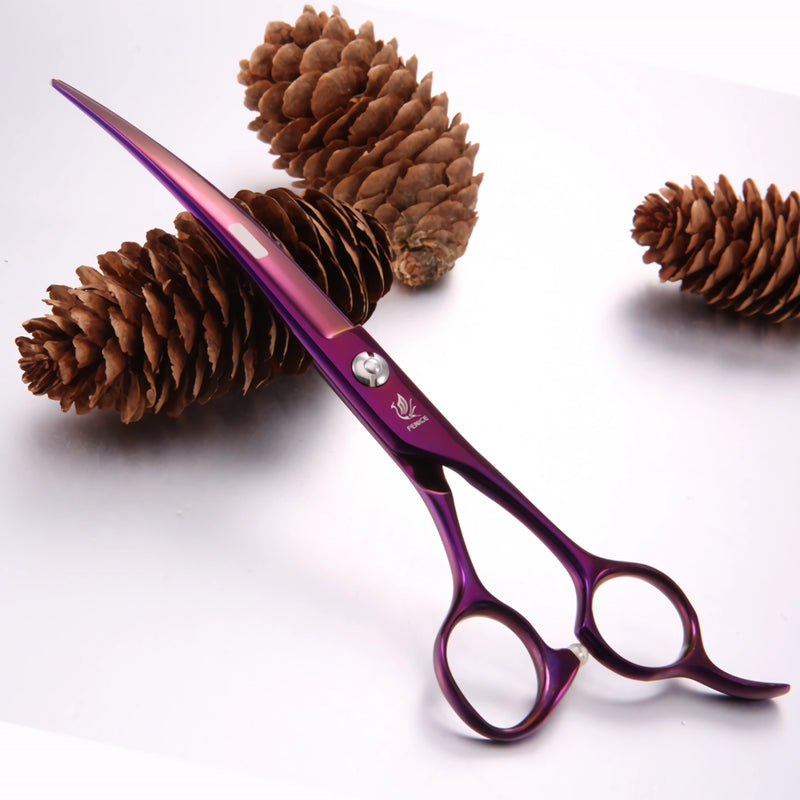 curved pet grooming scissors, view 6 - MRSLM