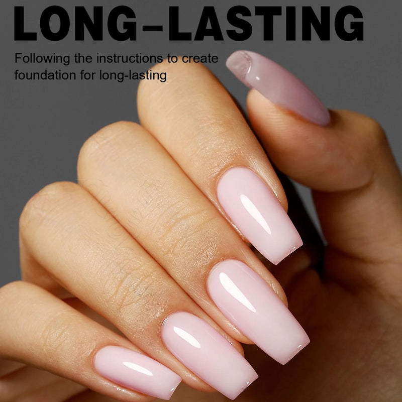 sheer nude jelly gel nail polish, view 3 - MRSLM