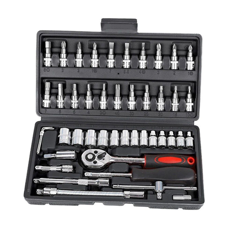 46-piece car repair tool set, view 3 - MRSLM