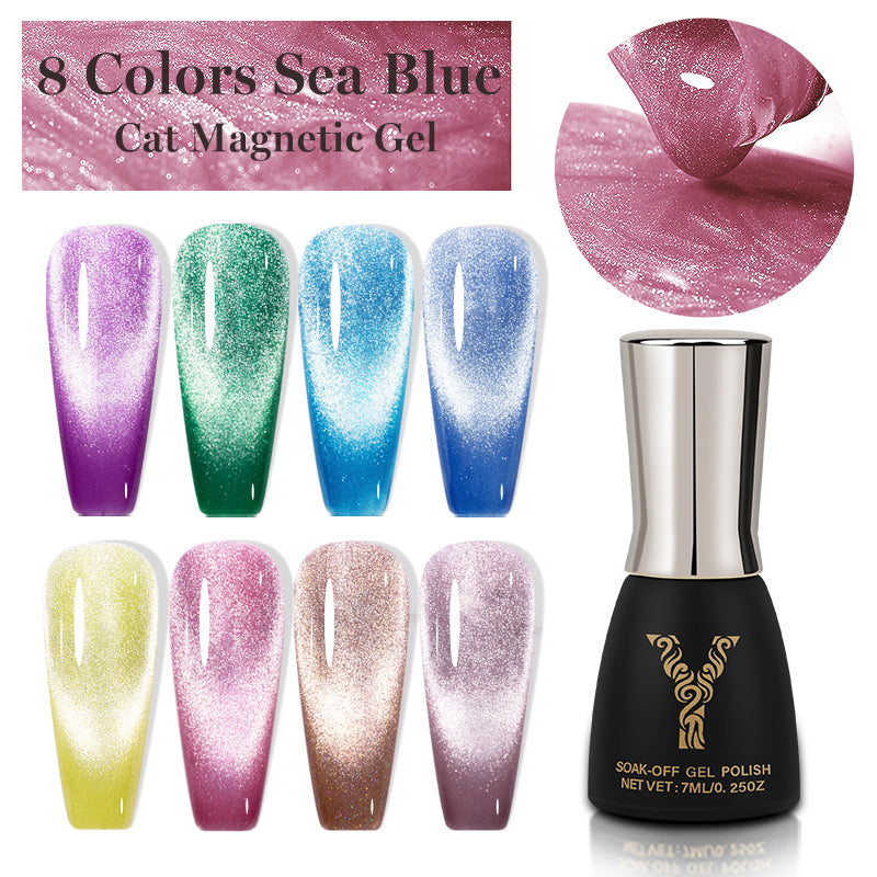 cat magnetic glitter gel nail polish, view 5 - MRSLM