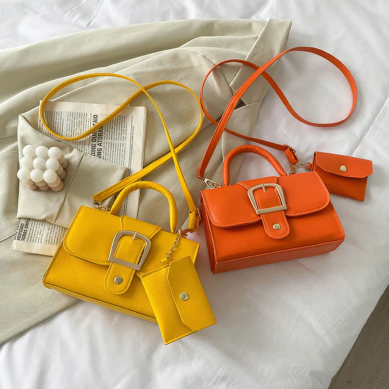 simple retro crossbody square bag - MRSLM