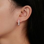 moissanite hoop earrings - MRSLM