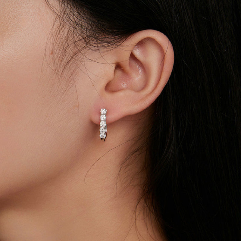 moissanite hoop earrings - MRSLM