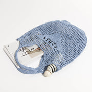 plaited raffia straw bucket bag, view 12 - MRSLM
