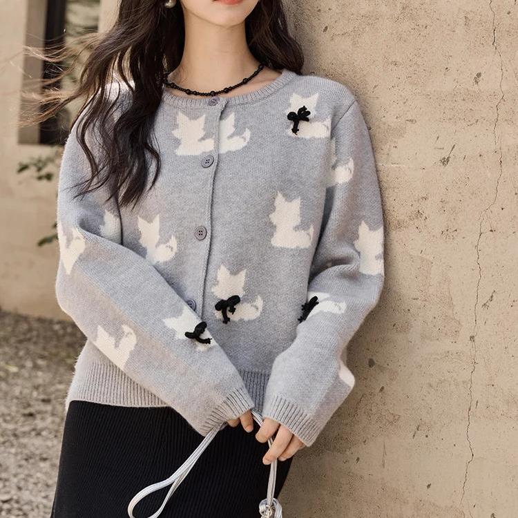 women's o-neck knitted sweater - MRSLM