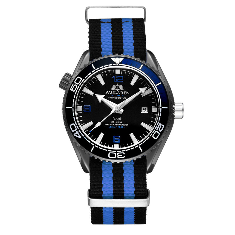 men's automatic mechanical canvas strap watch, view 12 - MRSLM