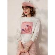 beaded print pullover sweatshirt, view 3 - MRSLM
