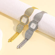 steel belt full diamond ladies quartz watch, view 2 - MRSLM