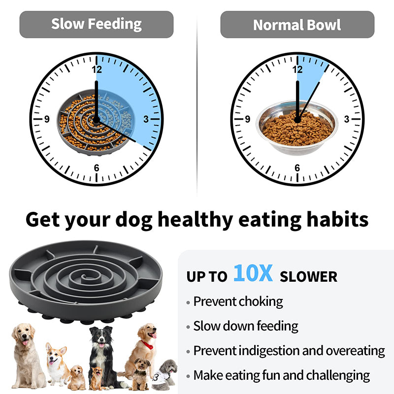 silicone slow feeder dog bowl, view 5 - MRSLM