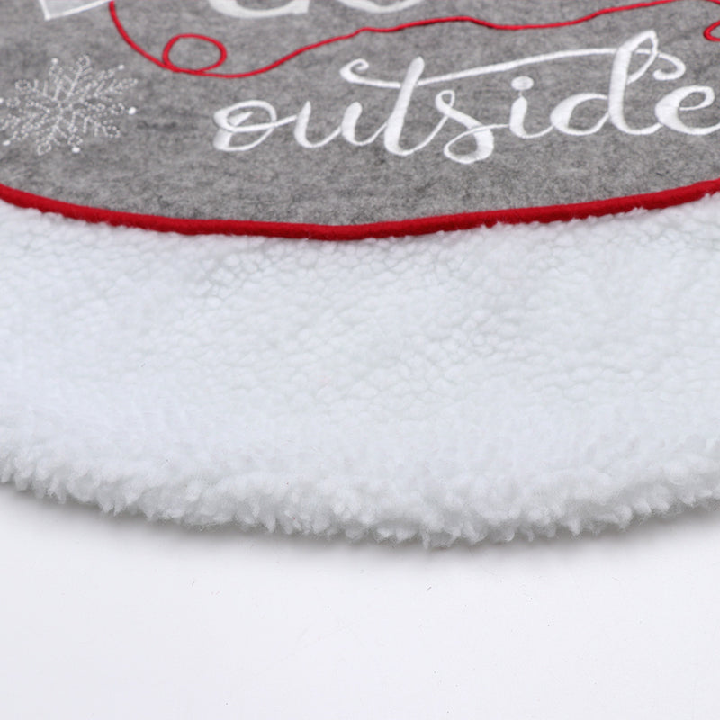 Christmas glove pattern tree skirt, view 5 - MRSLM