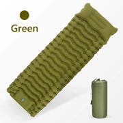 inflatable camping mattress with pillow and pump, view 2 - MRSLM