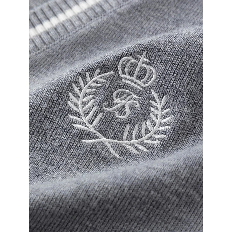 gray knitted vest for women, view 5 - MRSLM