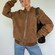 women's retro street style zipper jacket, view 4 - MRSLM