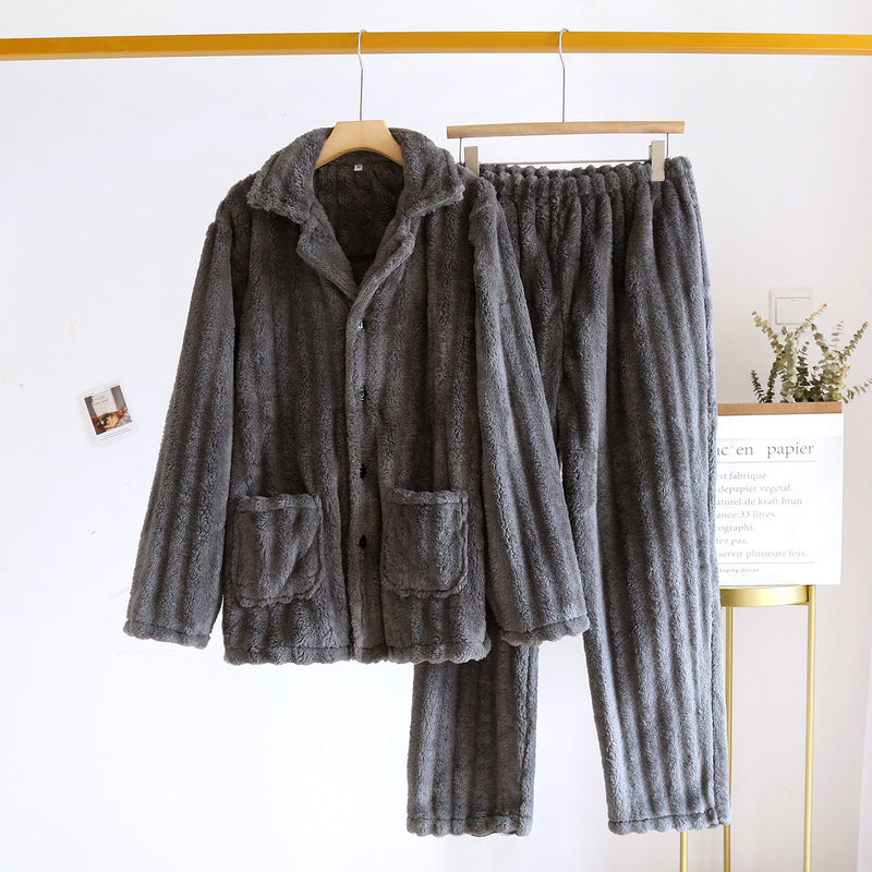 His and hers flannel pajama set, view 7 - MRSLM