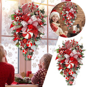 Upside-down Christmas tree candy wreath - MRSLM