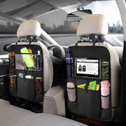 car seat back organizer with anti-kick mat, view 4 - MRSLM
