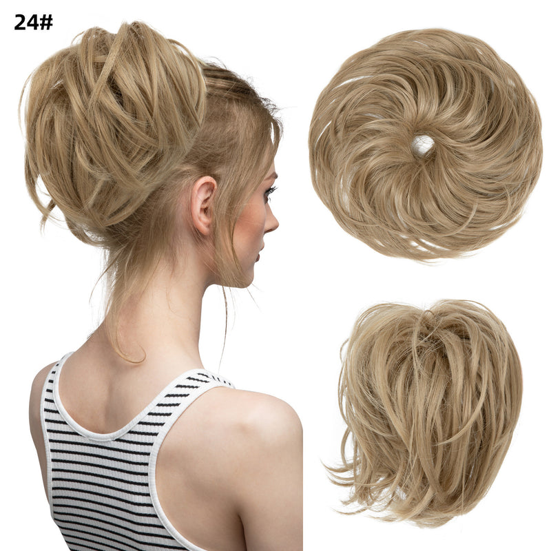 fluffy curly hair bun chignon, view 19 - MRSLM