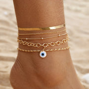blue evil eye anklet bracelet - MRSLM