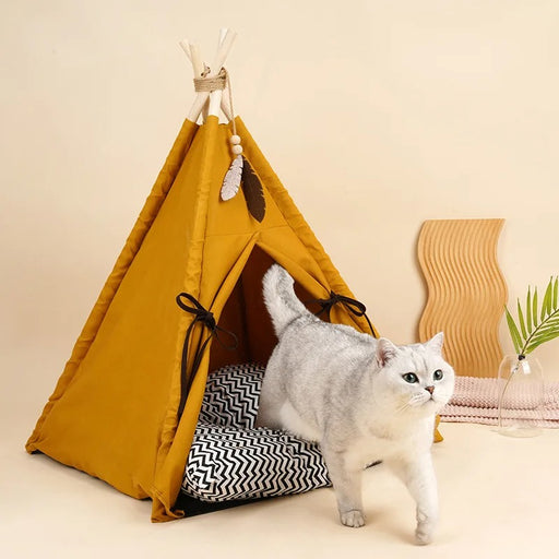 sunset yellow cat tent - MRSLM