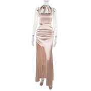 Halter cut-out formal dress, view 6 - MRSLM