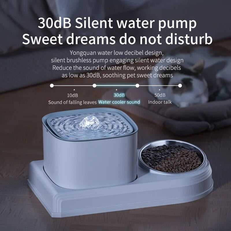 cat water fountain and feeder, view 10 - MRSLM