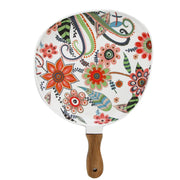 nordic ceramic dinner plate with wooden handle, view 8 - MRSLM