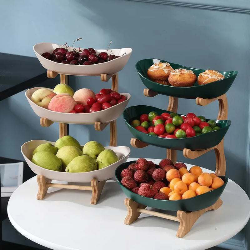 partitioned oval tiered serving plates, view 8 - MRSLM