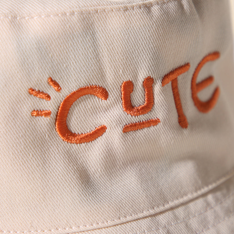 embroidered letter baby bucket hat, view 6 - MRSLM