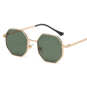 polygonal metal sunglasses for women, view 4 - MRSLM