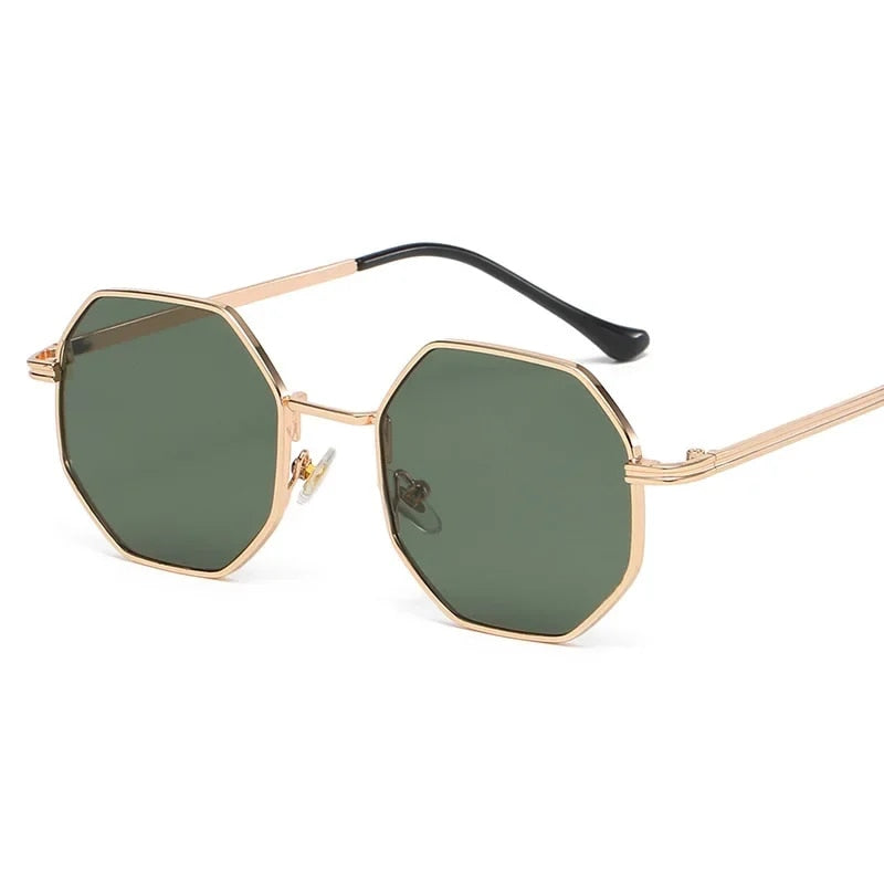 polygonal metal sunglasses for women, view 4 - MRSLM