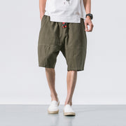 men's loose cropped pants hemp blend, view 8 - MRSLM