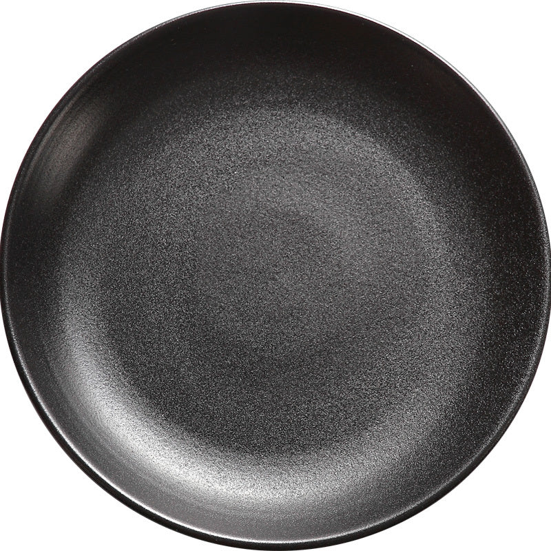 round flat porcelain steak plate, view 6 - MRSLM