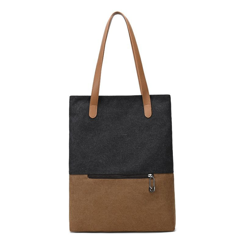 retro canvas shoulder handbag, view 4 - MRSLM